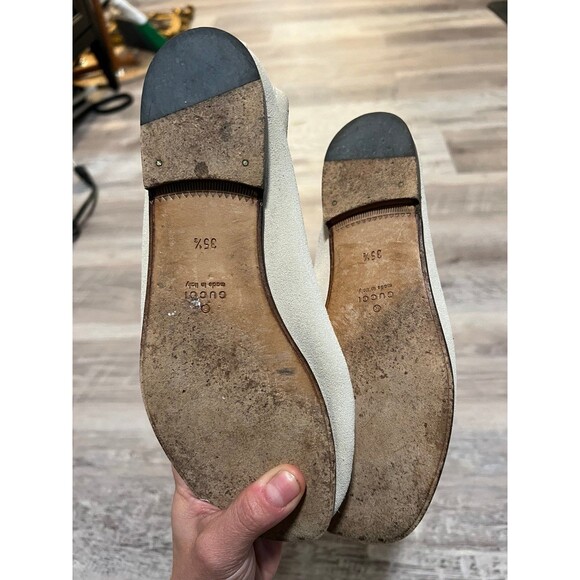 GUCCI | Authentic Ivory Bamboo Tassel Loafers Slip On Shoes Women’s Size 35 - Picture 3 of 10